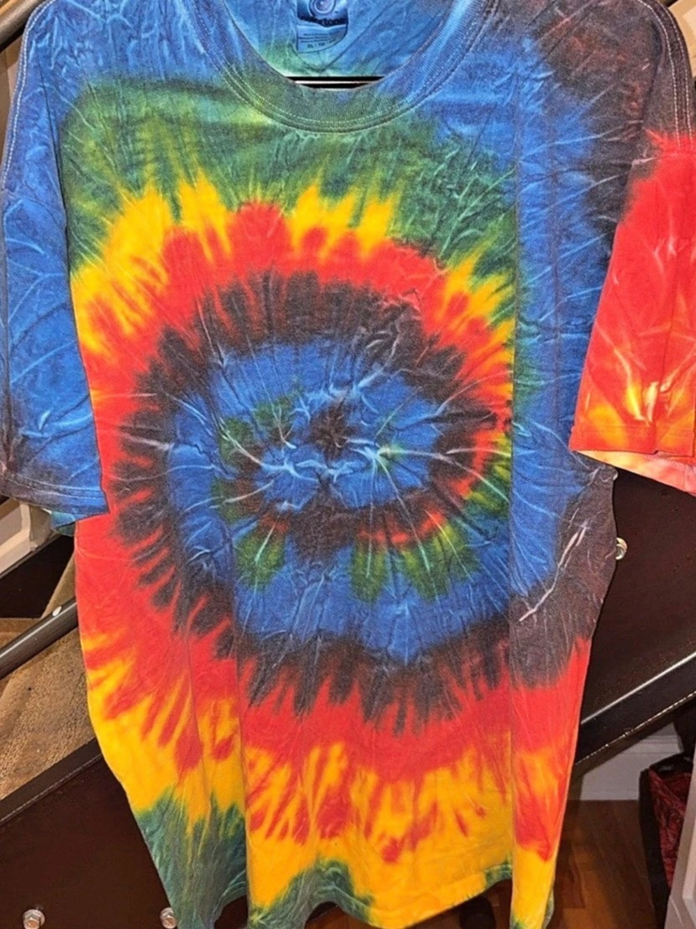 ColorTone Tie-Dye Short Sleeve Tee Blue & Red | XL